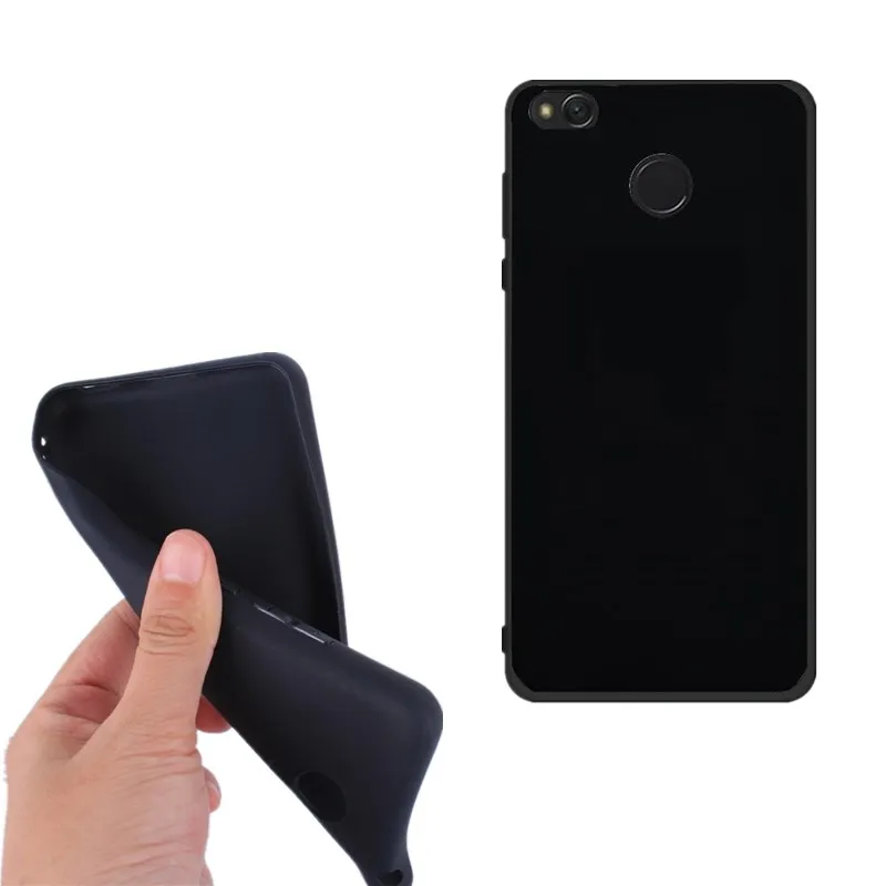Силиконовый чехол для Xiaomi Redmi 4X задняя крышка черная забавная сумка телефона