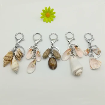 

50pcs/lot 3 in 1 Conch Keychain Shell Key chain