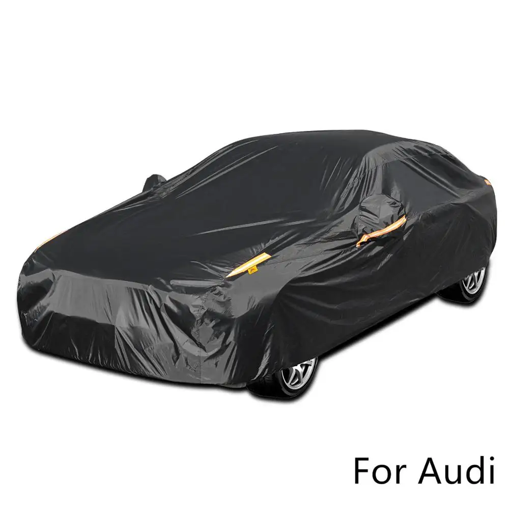 

Joyila waterproof black car covers outdoor sun protection dust snow proof cover for for audi a3 a4 a5 a6 a7 a8 q3 q5 q7