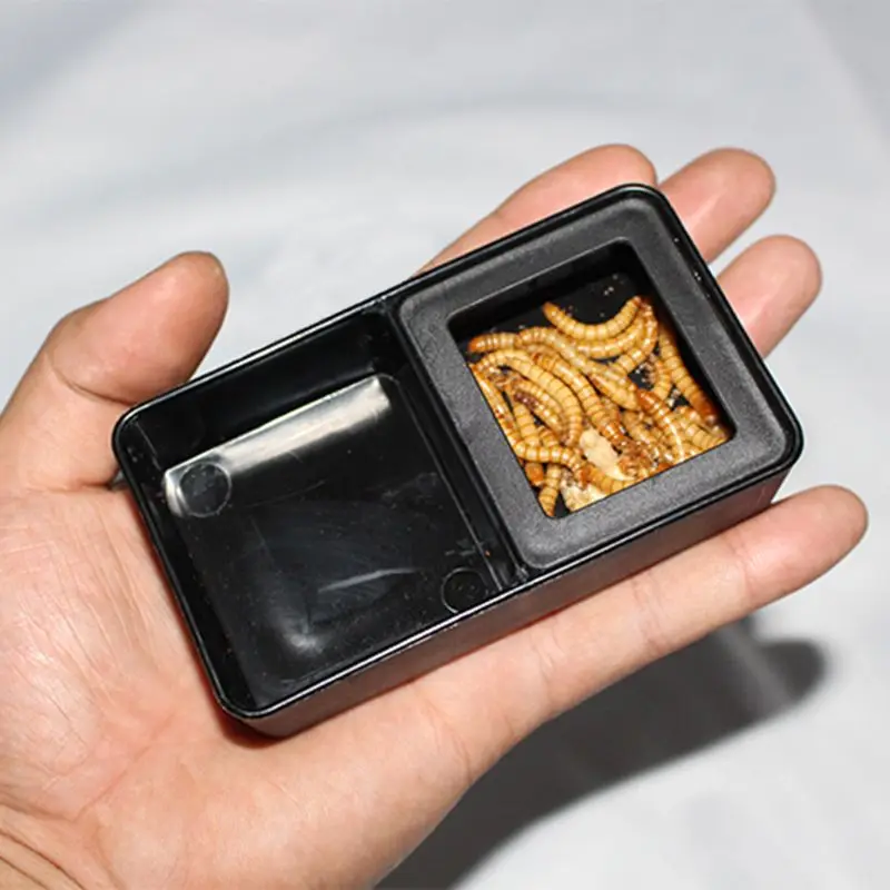 Title 5, Black Plastic Reptiles Water Food Box Terrarium...