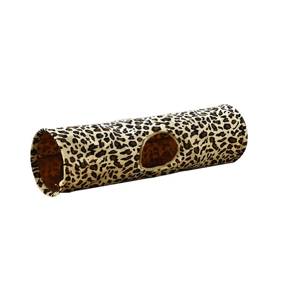

Funny Pet Tunnel Cat Play Tunnel Brown Foldable 1 Holes Cat Tunnel Toys Kitten Cat Toy Bulk Cat Toys Rabbit Play Tunnel Leopard