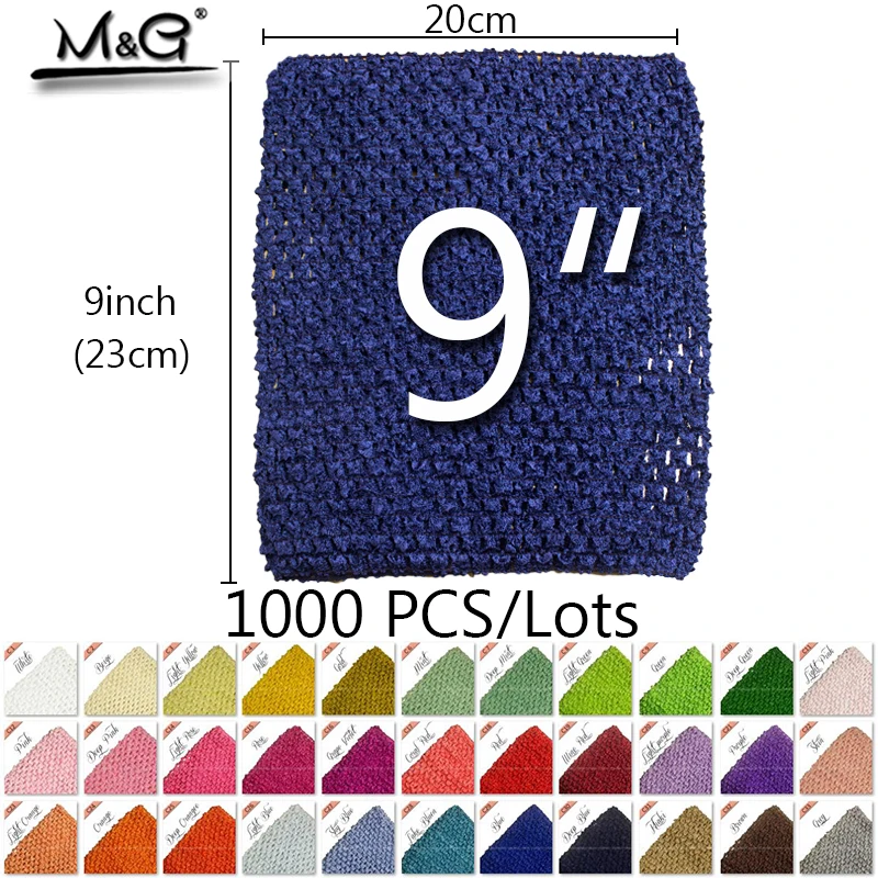 

1000pcs/lot Colourful 9inch 23*20CM Crochet Tube Tops Wholesale Girl Tutu Raw Material Knit Elastic Child Clothes Accessories