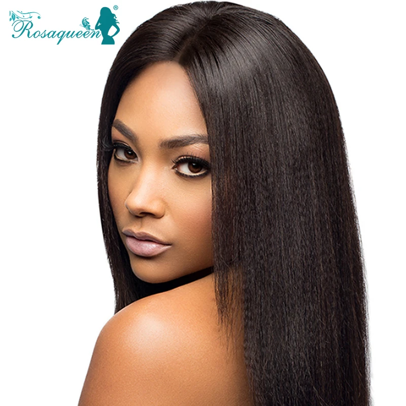 Italian Yaki Full Lace Wig 6A Glueless Full Lace Human Hair Wigs For