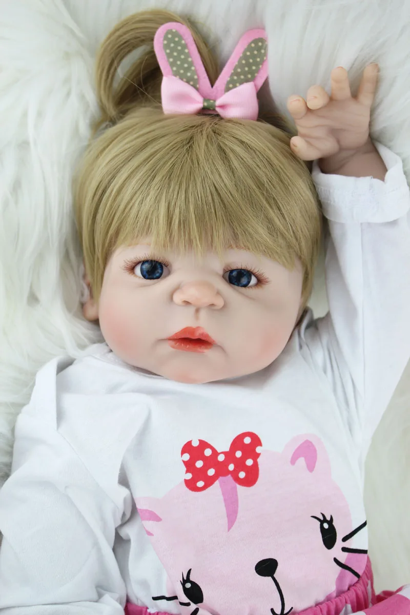 BZDOLL 55 см полностью силиконовый корпус Reborn Girl Baby Doll Игрушки Новорожденные принцесса кукла прекрасный подарок на день рождения подарок ребенку