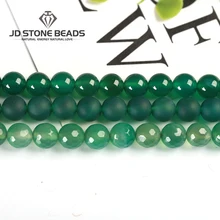 Натуральные зеленые Агатовые Бусины Оникс Камень бисер аксессуар Агат свободные бусины драгоценный камень для изготовления ювелирных изделий бусины из Китая