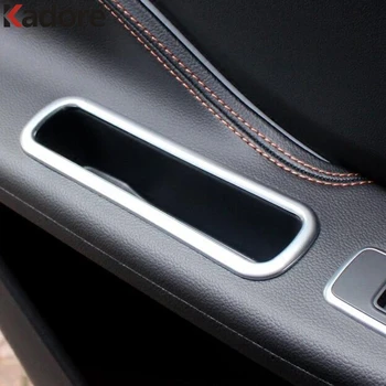 

For Jaguar F-PACE 2016 2017 2018 ABS Matte Sticker Rear Tail Door Interior Car Storage Box Panel Trim Cover Decals Accessories