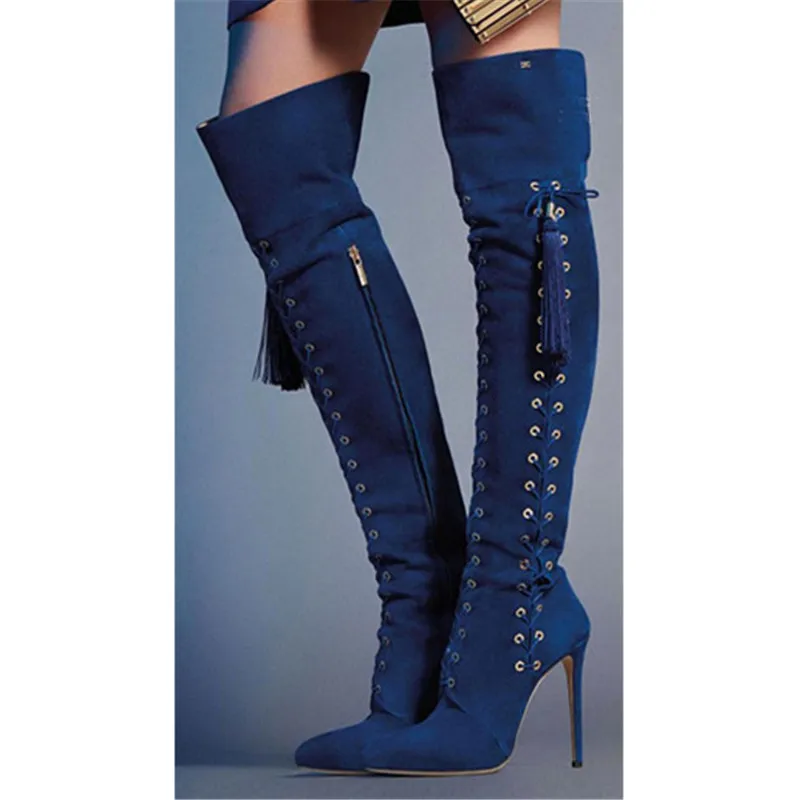 Botas Altas Mujer Azul Marino on Sale, UP TO 62% OFF | www.bravoplaya.com