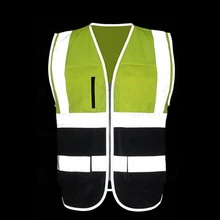 SFvest hi vis Топы безопасности светоотражающий жилет желтый черный защитная одежда hi vis Спецодежда