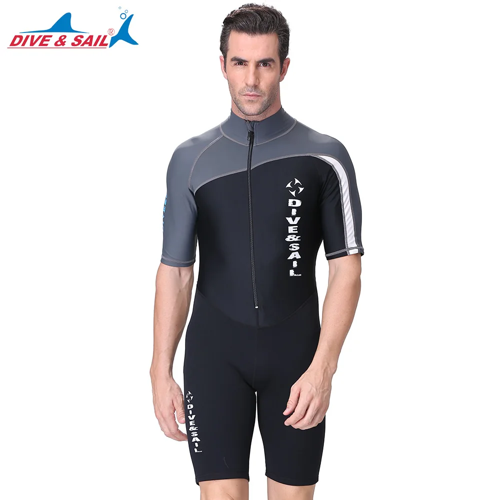 Tri Suit Men DIVE SAIL Men's Shorty Wetsuit UV 50+ Rash