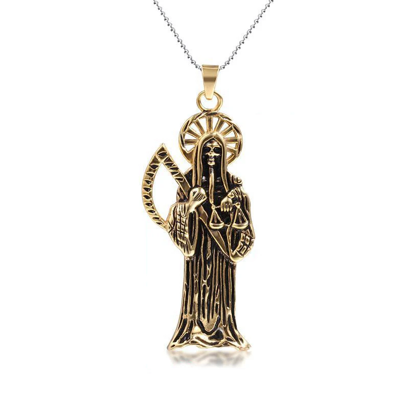 Buy Gothic Necklace Skull Sword Gothic Occult Pendant