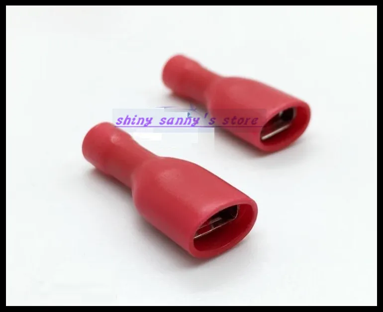 200 шт./лот FDFD1.25-187(5) Red 22-16 AWG 0 5-1 5 мм2 женский изолированный Электрический обжимной