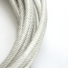 4-16мм 1-28м, 304 проволочная веревка из нержавеющей стали с ПВХ покрытием более мягкий рыболовный кабель с покрытием трос тяговый трос подъемный l