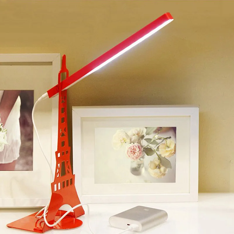 Multi Function Usb Charge Eiffel Tower Desk Lamp Protect Eye Touch