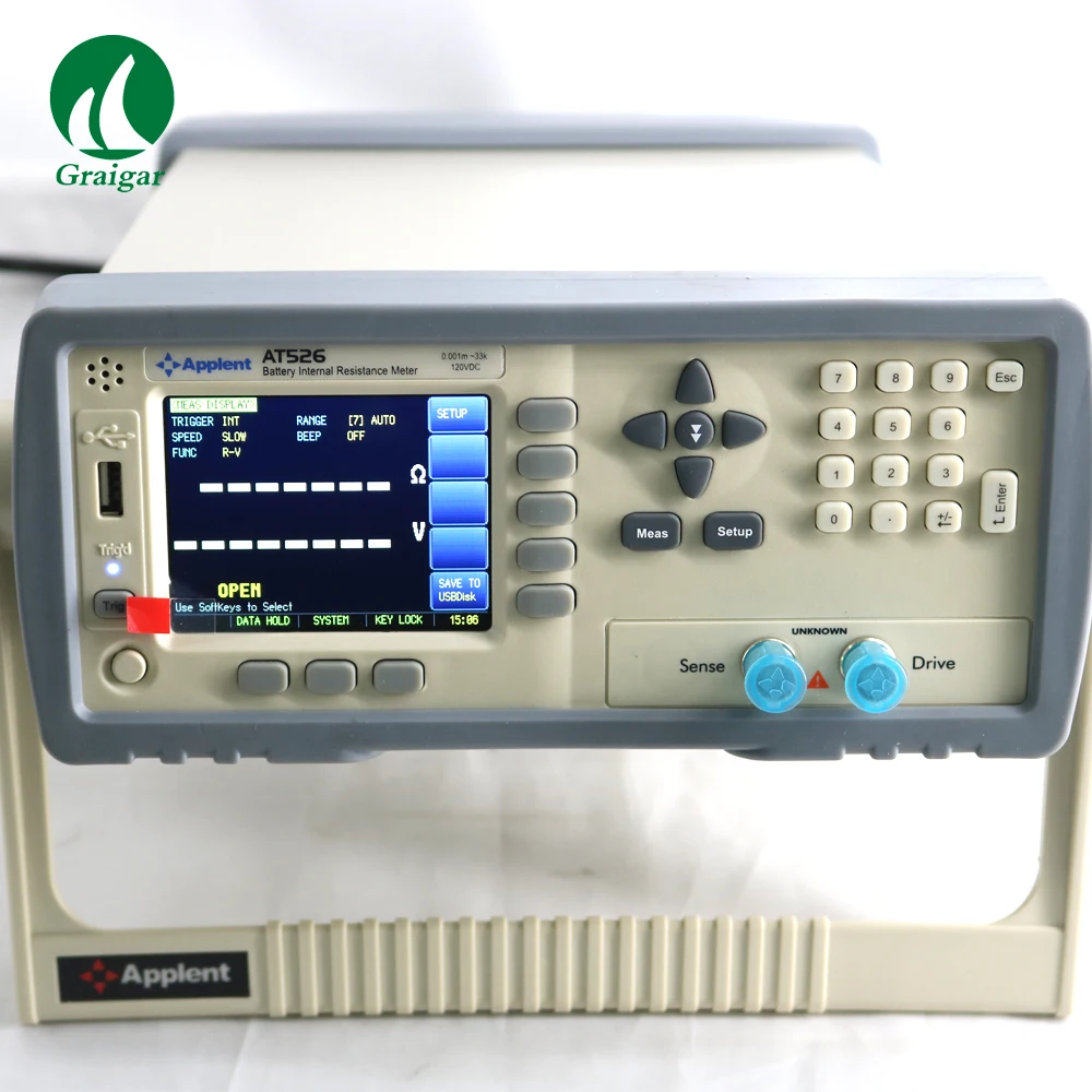 33.000k ohm AT526 Battery Internal Resistance Tester Range 0.001mohm