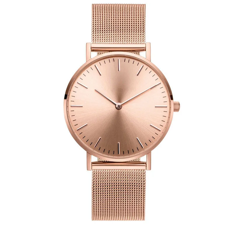 Mavis Hare, розовое золото, красивые розовые сетчатые женские часы с браслетом в виде сердца, сетчатый Браслет и Хрустальная шаровая манжета, браслеты в подарок - Окраска металла: just watch