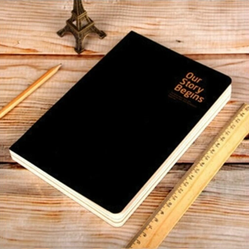 

Retro Sketchbook Our Story Begins Blank Page Notebook School Supplies Diary Sketch Book 116 Sheets A6 A5 B5 Vintage Stationery