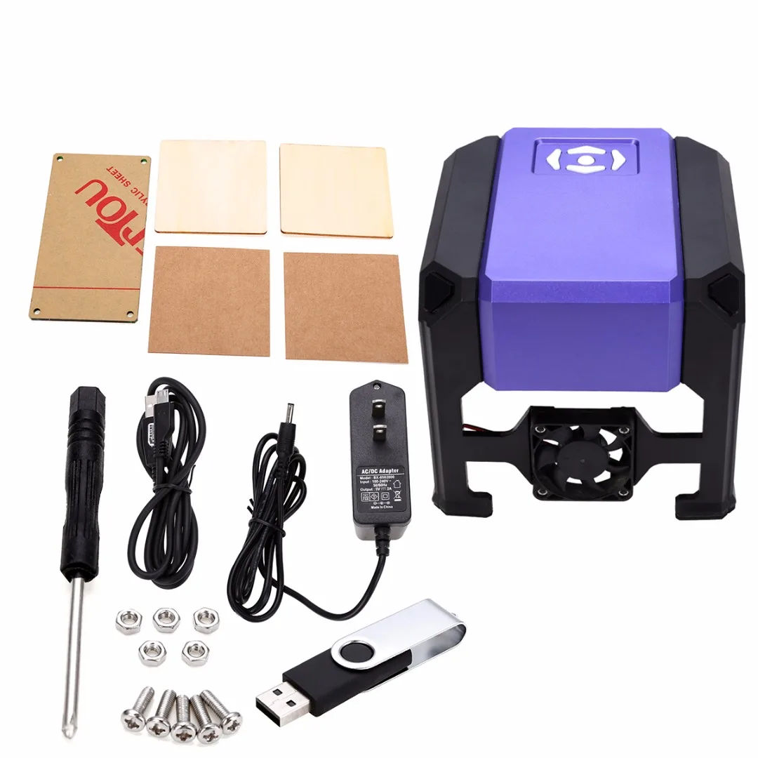 

1500mW USB Laser Engraver Printer 80x80mm Engraving Range Cutter Carver Home Use DIY Mark Engraving Machine