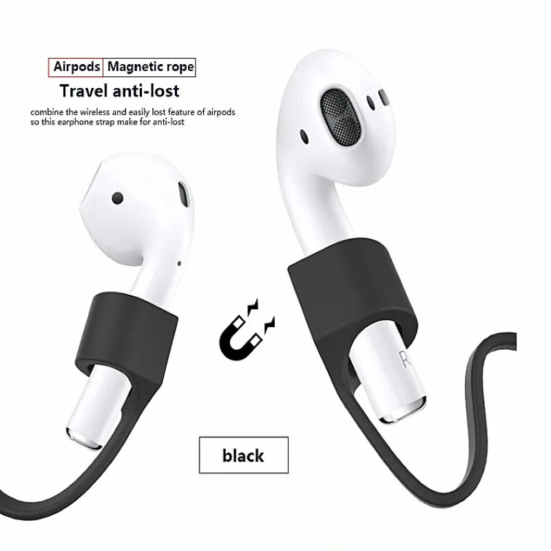 Магнитный ремешок для наушников Apple airpods ремешок для наушников Аксессуары для наушников Анти-потеря ремешок для наушников петля веревка силиконовый кабель