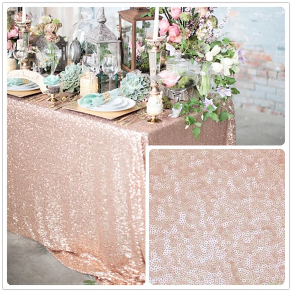 

Free Shipping Pink 5FTx10FT-150x300cm Square Sequin Tablecloth,Dining Table Cover,Square Tablecloth For Wedding/Party/Banquet-R