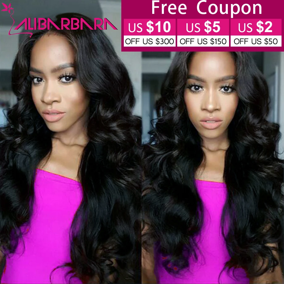 Alibarbara Hair Malaysian Virgin Hair Body Wave 4 Bundles 7A Unprocessed Malaysian Human Hair Weaves rosa hair products #1b