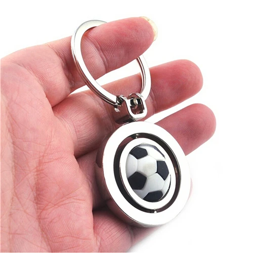 

YITING 1Pc Magic Turn Football KeyChain Creative Sport Games Gift Metal Key Chains Team Fans Men And Women lovers Key Chain