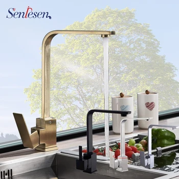 

Kitchen Faucets Nickle Golden Sngle Handle BathroomTap 360 Degree Washing Water Mixer Tap Chrome Black Brushed Nickle