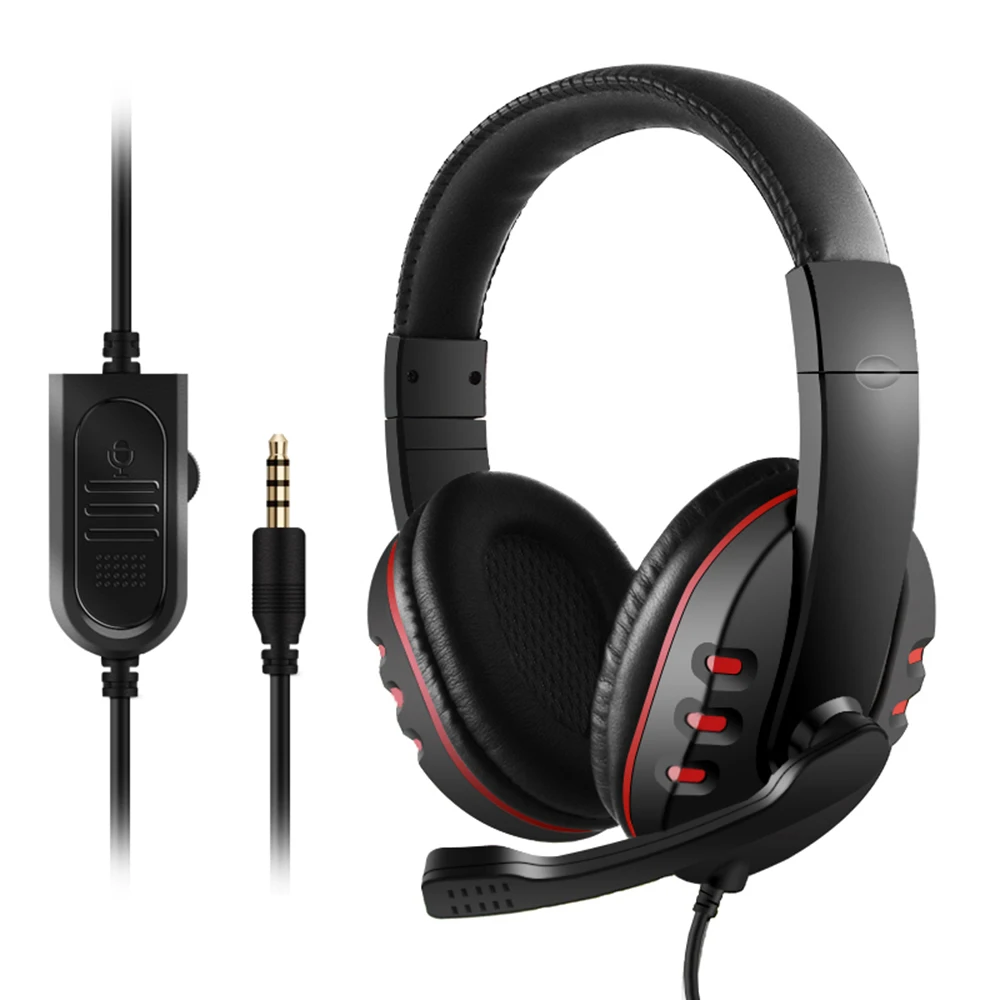 3.5mm Wired Gaming Headphones Over Ear Game Headset Noise Canceling Earphone with Microphone for PC Laptop Smart Phone gaming