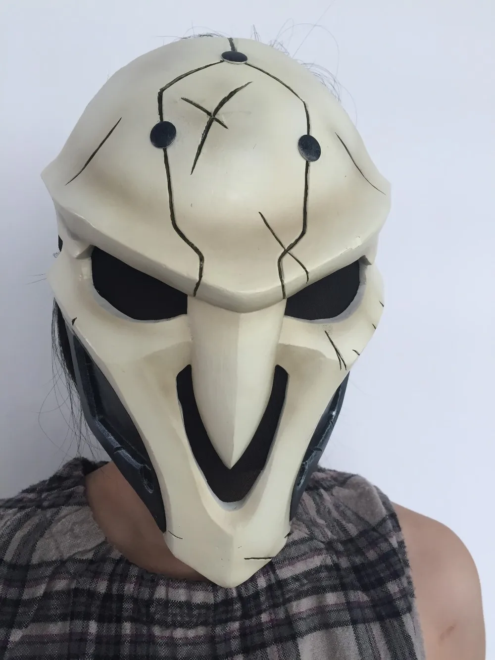 OW Reaper Mask Overwatch Cosplay Mask For Men Women FRP ABS Mask with sponge