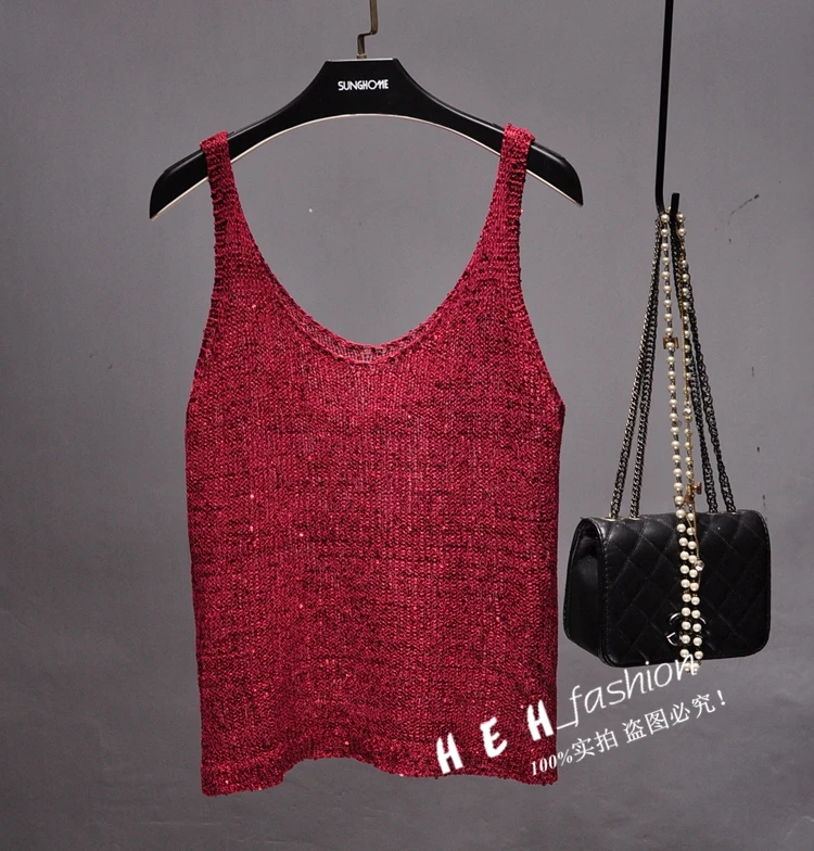 v para mulheres, camisola Bling e lantejoulas,