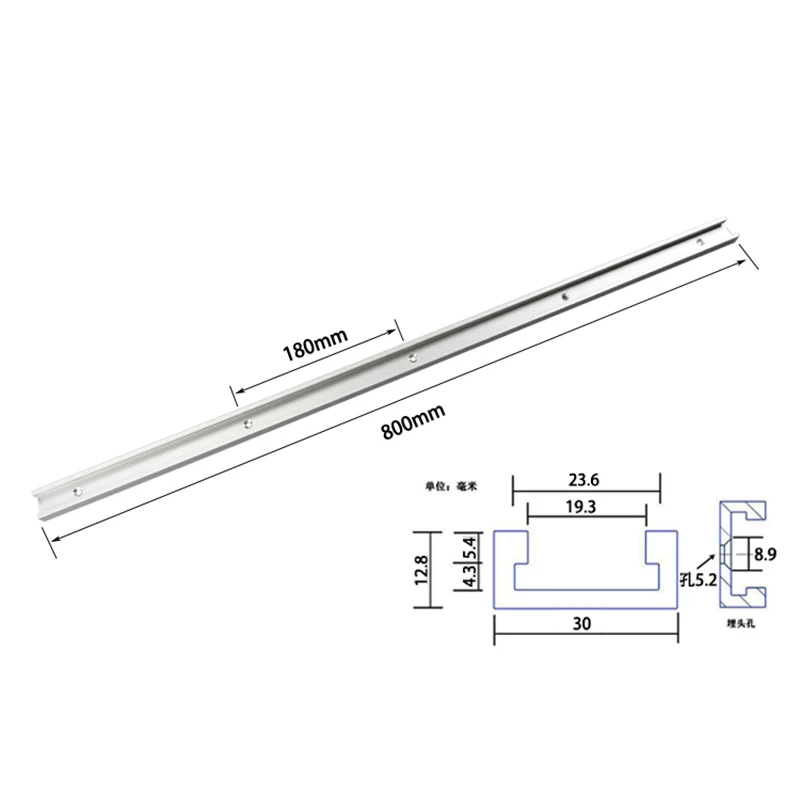 Стандартный алюминиевые Т-образная дорожка Деревообработка Т-образными пазами дорожка для фрезерный станок инструмент Аксессуары 300/400/500/600/800/1000 мм