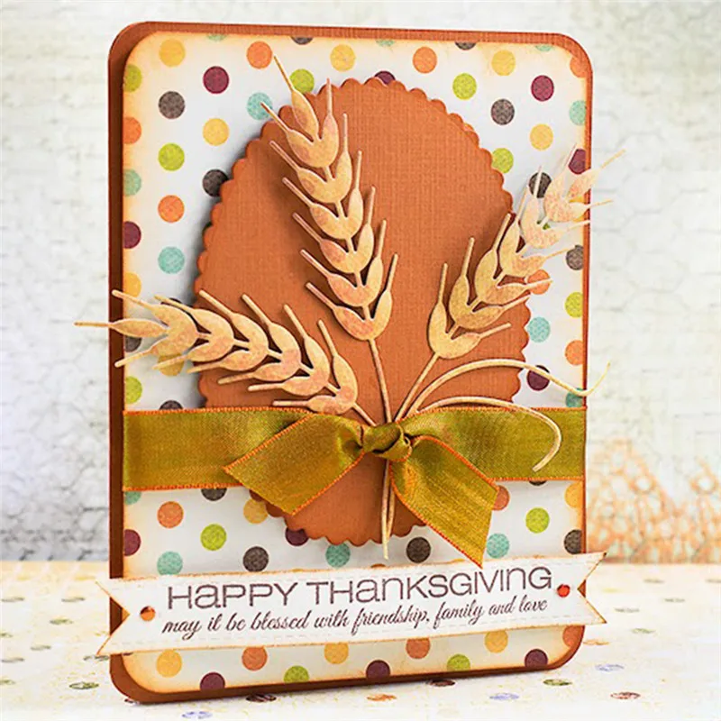 

Naifumodo Straw Wheat Metal Cutting Dies Cutting Scrapbooking and DIY Card Making Decorative Paper Embossing Stencil Crafts