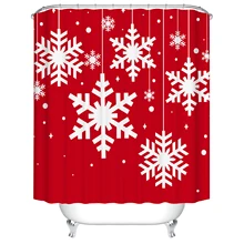 Рождественская занавеска для душа s для ванной комнаты Merry Christmas Снеговик Снежинка Санта Клаус Frabic Водонепроницаемая полиэфирная занавеска для ванной