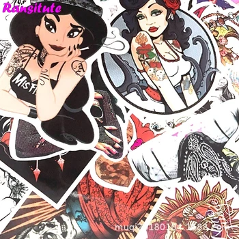 

R134 50pcs/set Tattoo Woman Mix Sticker Notebook Skateboard Luggage Bike JDM Doodle Applique Cool Waterproof Sticker