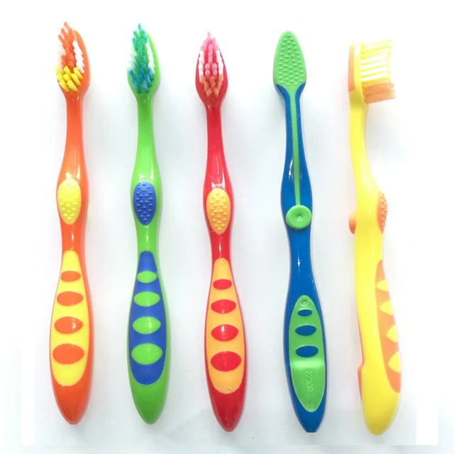 5pcs/lot Cartoon Child Toothbrush Dinosaur Toothbrush Non-slip Soft Toothbrush For Children Oral Hygiene