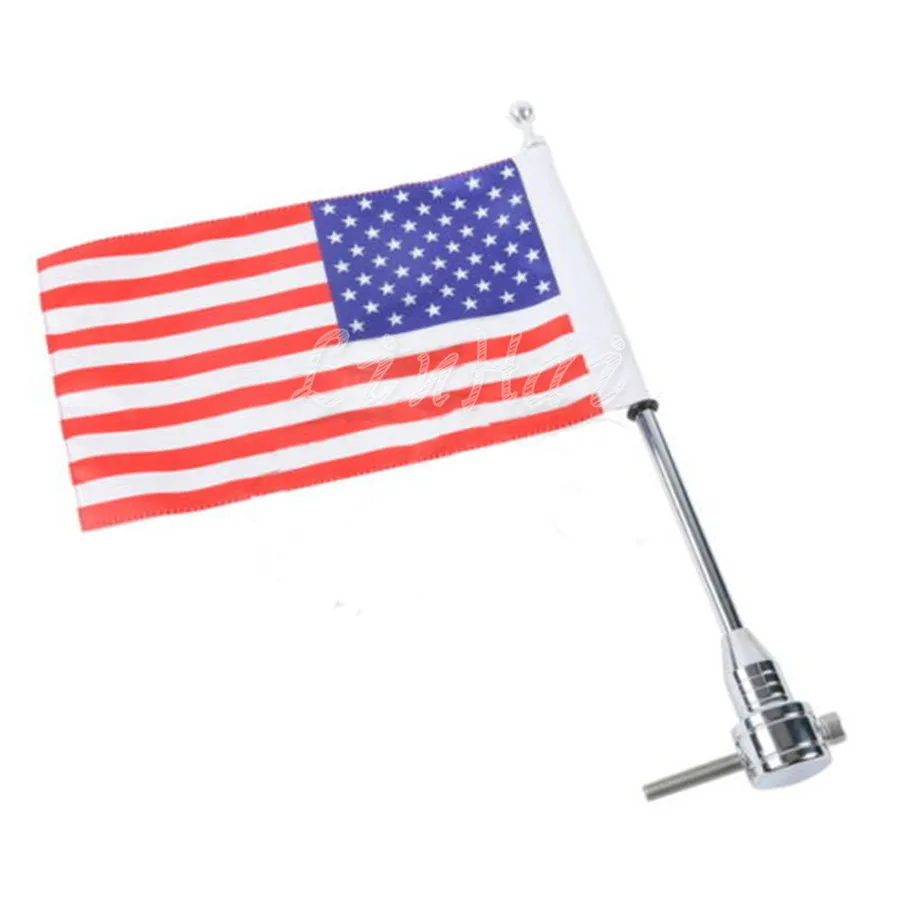 Motorcycle Luggage Rack Vertical Flag Pole American For Harley Touring Road King Glide&FLHT