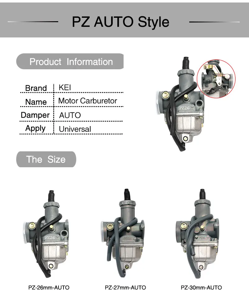 ZSDTRP KEIHIN PZ26 27 30 мм рычаг углеводов ручной/кабель дроссель карбюратор 125CC 150CC 250CC ATV велосипед для еды по бездорожью TTR250