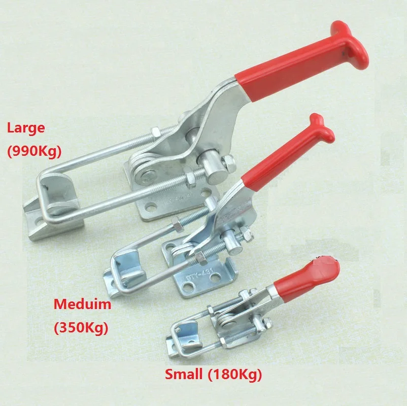 

4Pcs/Lot Medium(350Kg) Plated Iron Adjustable Hasp Fastener, Toggle Latch, Hasp Catch - Trailer Industrial