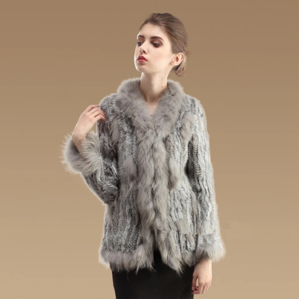 Aliexpress.com : Buy Women Genuine Rabbit Fur Coat Full Flare ...