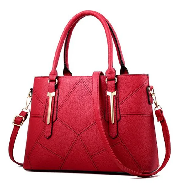 Модные женские сумки, лоскутные сумки через плечо, повседневные сумки-мессенджеры, Новое поступление, дамские сумки через плечо для покупок - Цвет: Wine Red