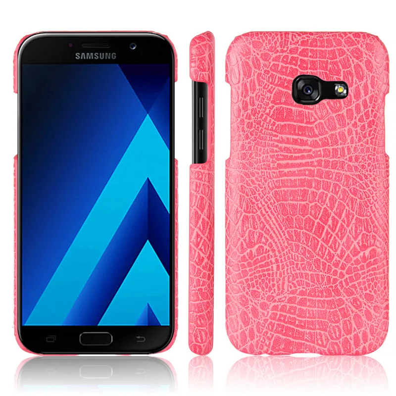 Чехол с крокодиловой текстурой для Samsung A5 2017 A520 жесткая задняя крышка из