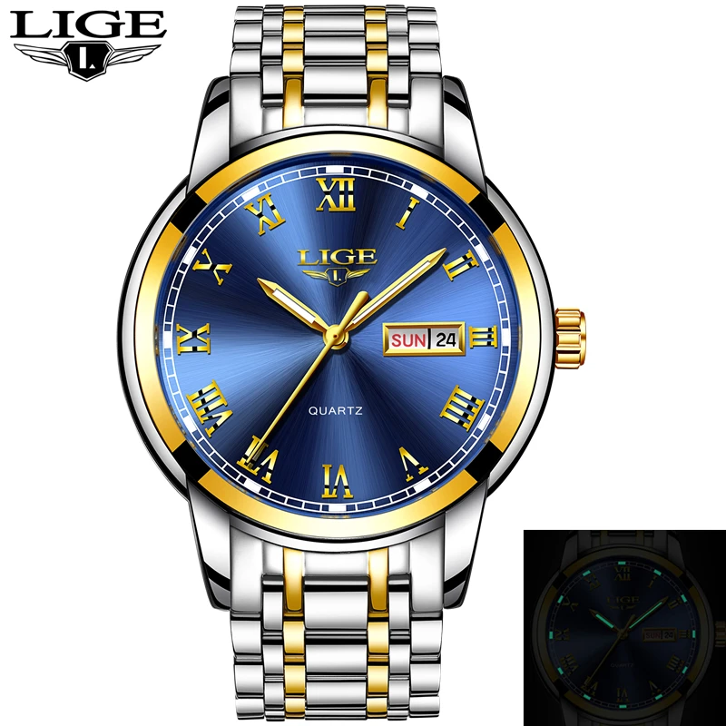 

LIGE Mens Watches Top Brand Luxury Male Military Sport Luminous Watch men Business quartz-watch Male Clock Man Relogio Masculino