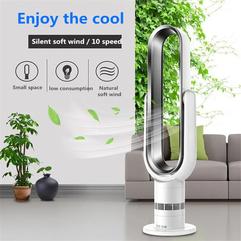 

Ultra-quiet Bladeless Electric Fan bladeless fan 220V Cooling Fan Remote Control Tower Fan 360 Degree Air Circulation Top Quali