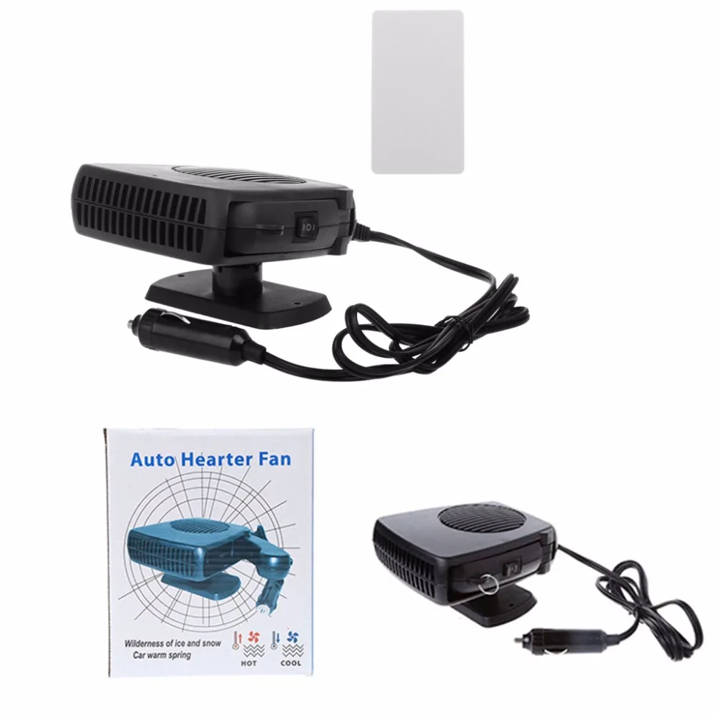 Portable 12V Car Vehicle Ceramic Heater Heating Cooling Fan Defroster Demister