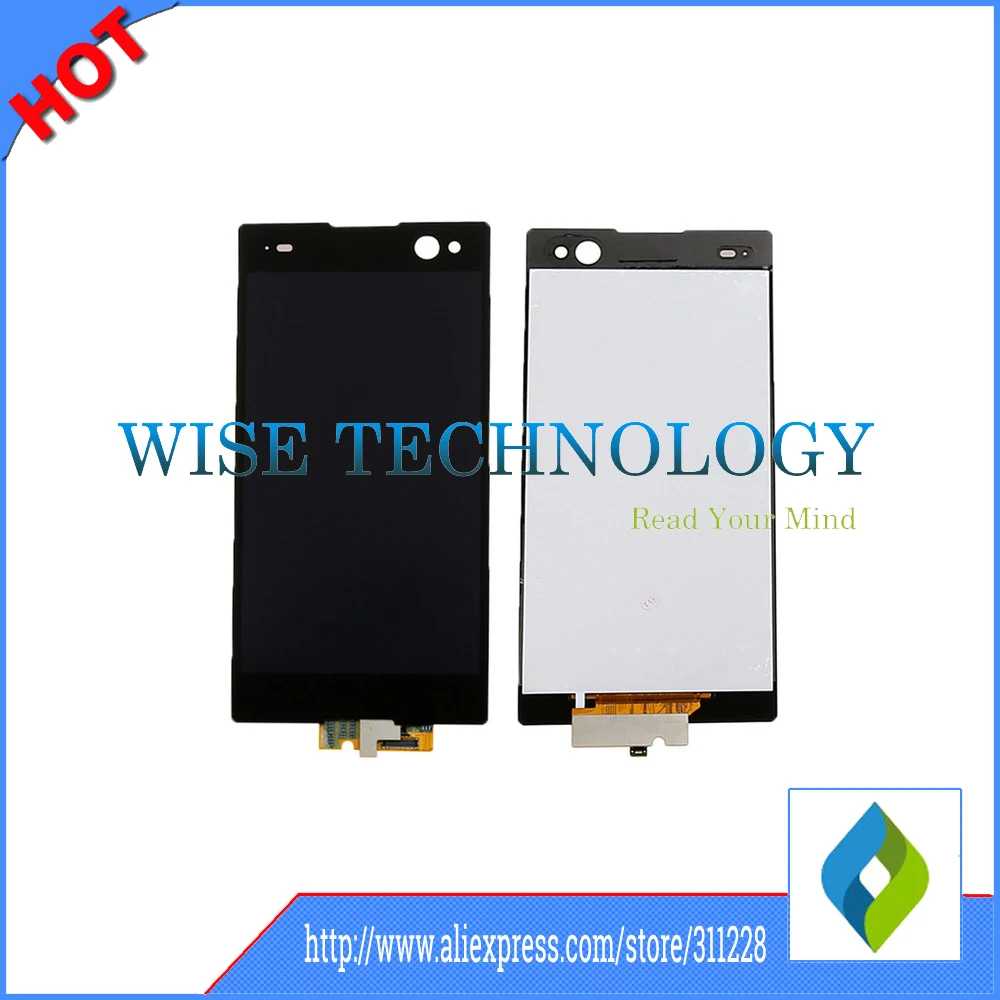 

Black White Color For Sony Xperia C3 D2533 D2502 LCD Display With Touch Screen Panel Digitizer Frame Assembly 1PC/Lot
