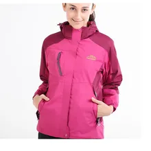 2017 New Men Women Outdoor Winter Hiking Climbing Outdoor 3 In 1 Windproof Jacket Male Thermal Skiing Coat Sports Warm Outwear