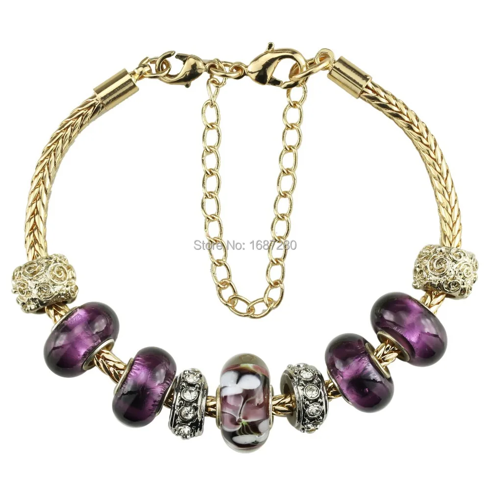 Newest Arrival European Style Gold Plated Artificial Diamond Charm