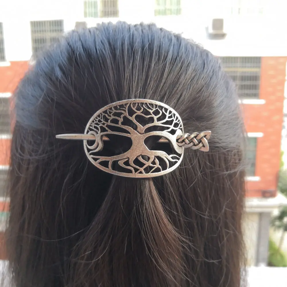 Wicca Viking Tree of Life Hairpins Hair Clips Stick Slide for Her