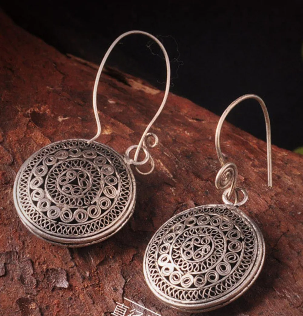 Hot New Whole Handmade Hollow Filigree Earrings Vintage Filigree Earrings Vintage