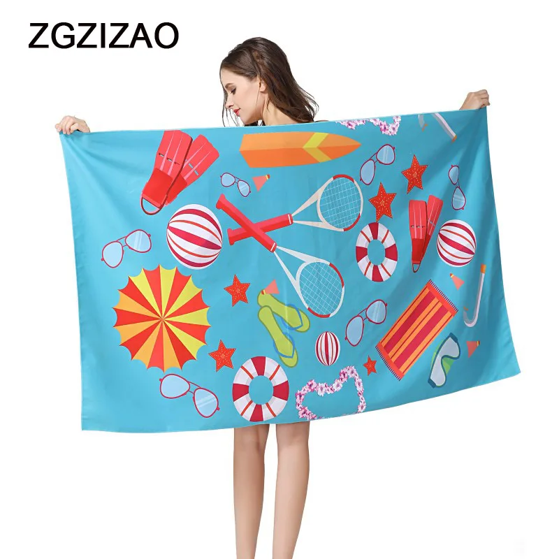 

Non-stick sand Original women Large Beach Towel square summer print professional beach towel Printed swimming Mats Towel