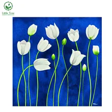 Новинка, DIY 3D алмазов картина белый цветок Кристалл Книги по искусству ремесло шитья Стразы творческий подарок Пластик холст дешевые